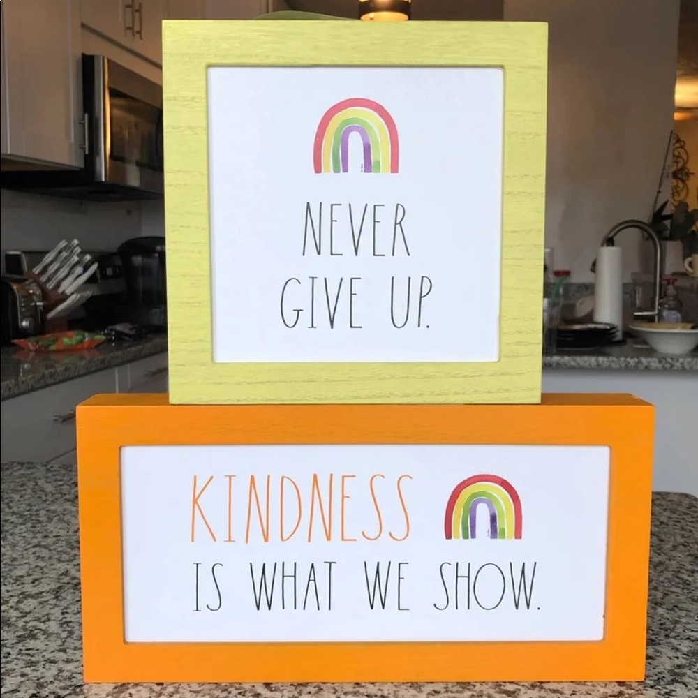 Rae Dunn Watercolor Rainbow Sign Bundle